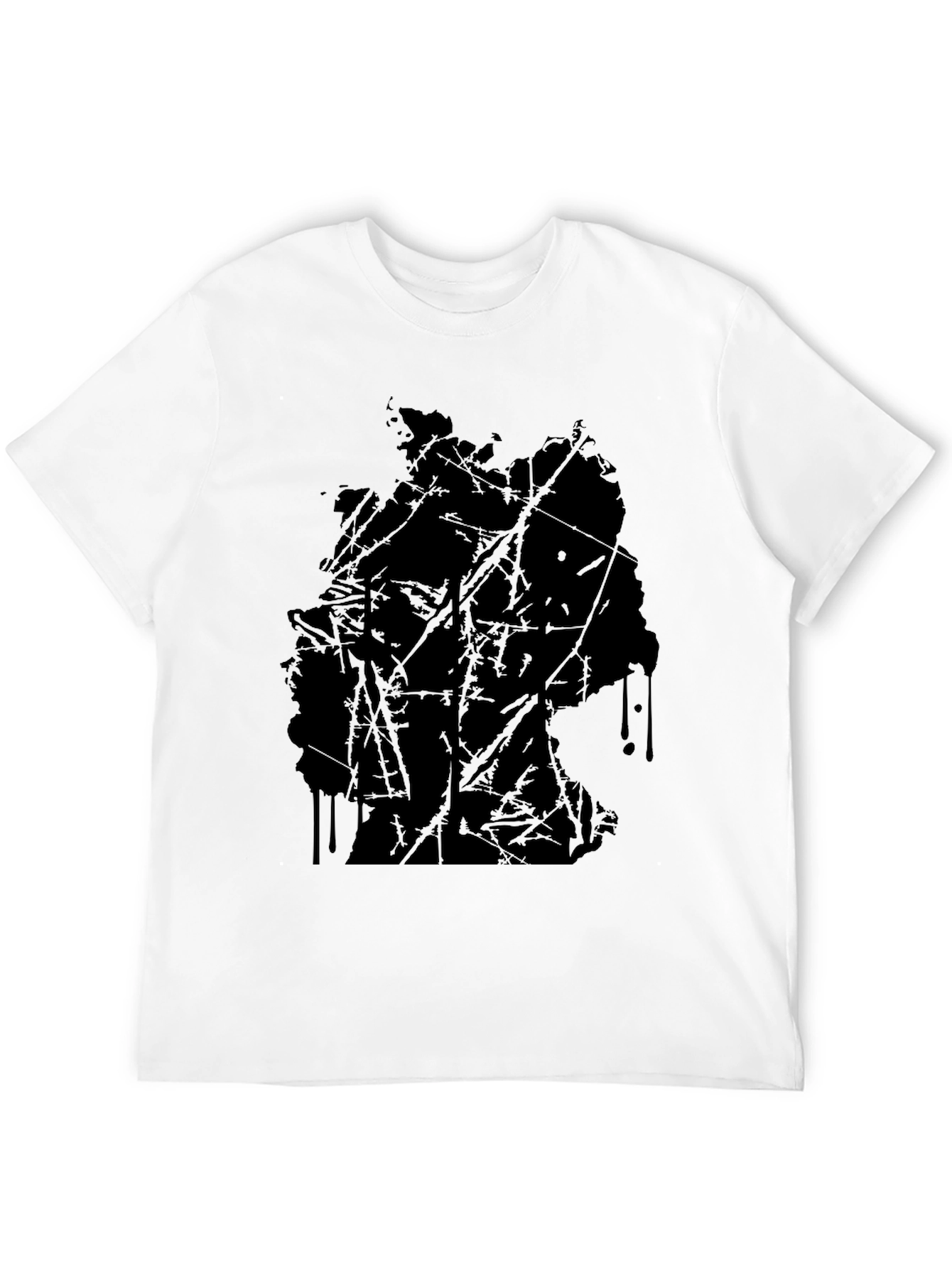 Abstract Germany Map Black T-Shirt