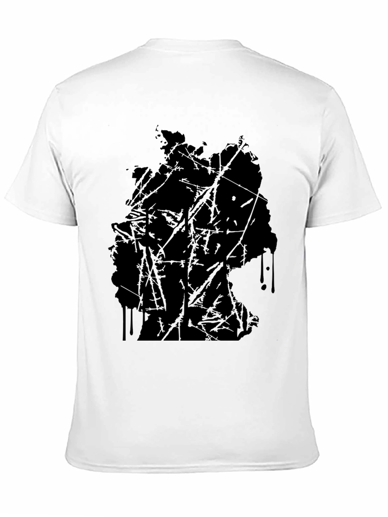 Abstract Germany Map Black T-Shirt