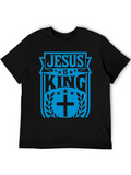 Jesus is King Graphic Tee - Mens Black T-Shirt