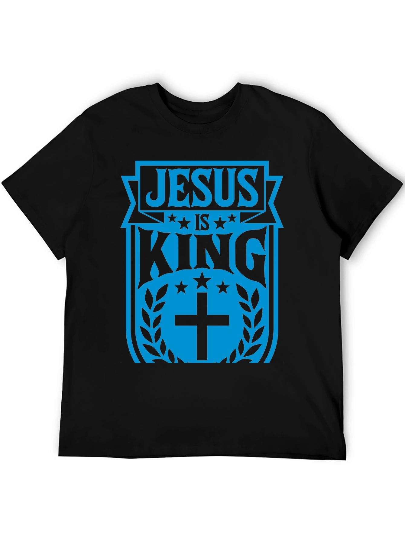 Jesus is King Graphic Tee - Mens Black T-Shirt