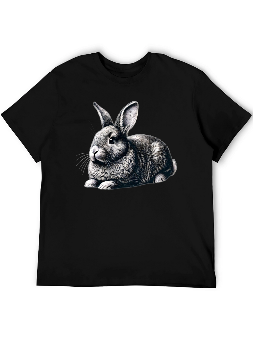 Black Rabbit Graphic Tee - Mens Casual Shirt