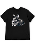 Black Rabbit Graphic Tee - Mens Casual Shirt