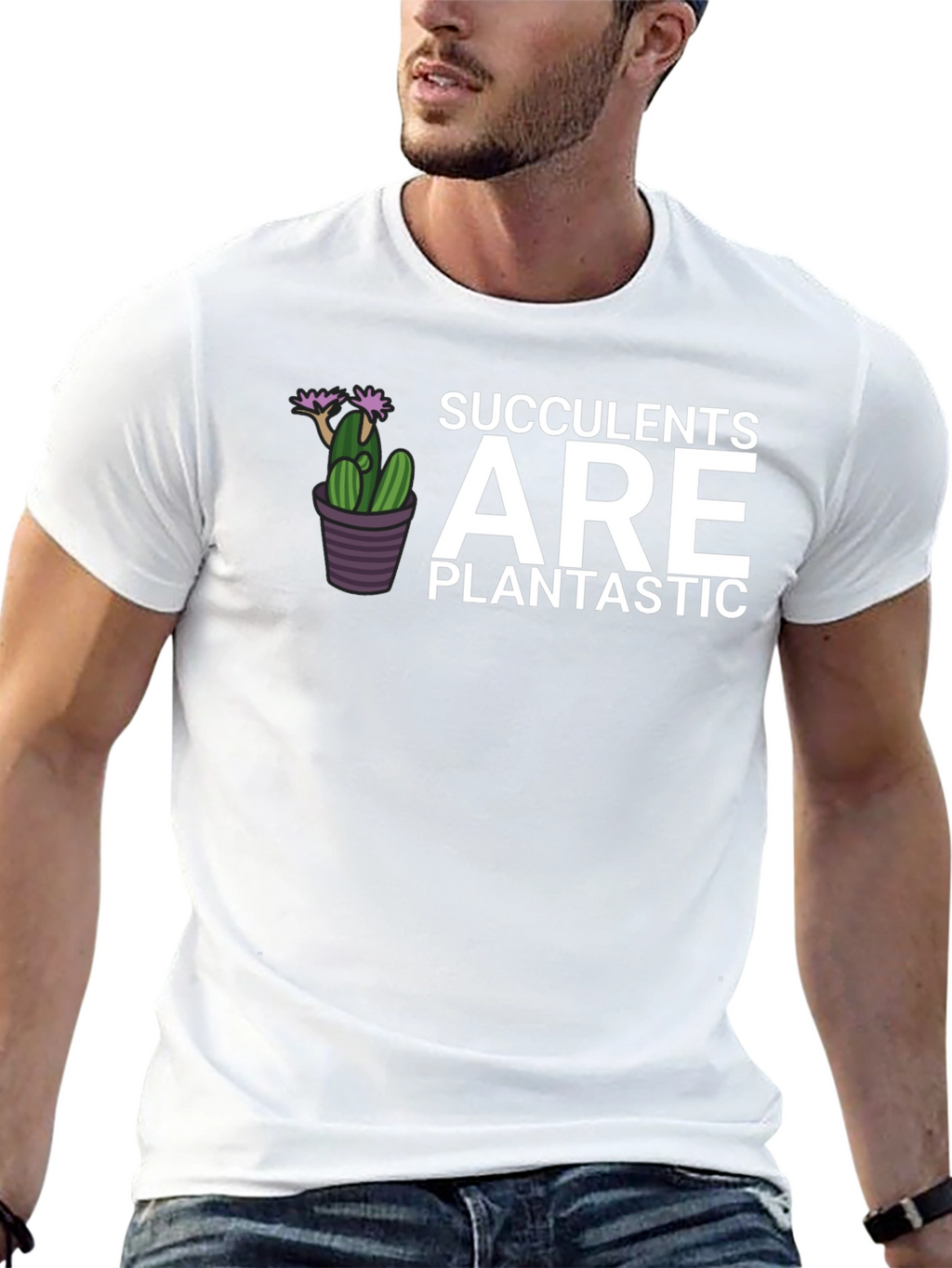Succulents Are Plantastic T-Shirt - Black