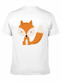 Cute Fox Graphic Tee - Black Unisex T-Shirt