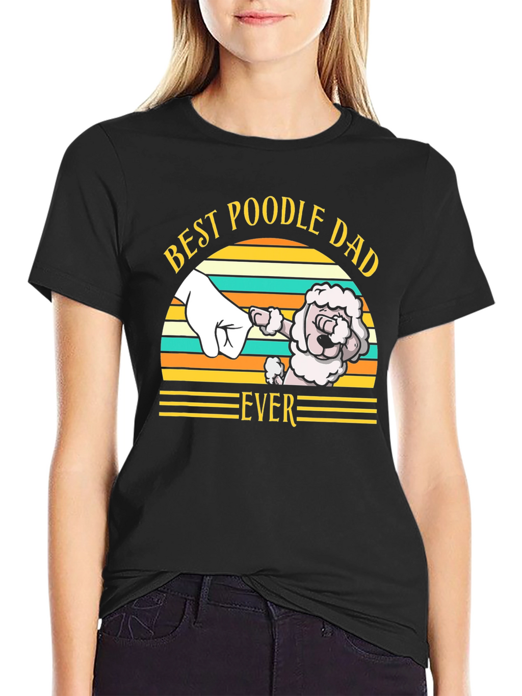 Best Poodle Dad Ever T-Shirt Dog Lover Tee