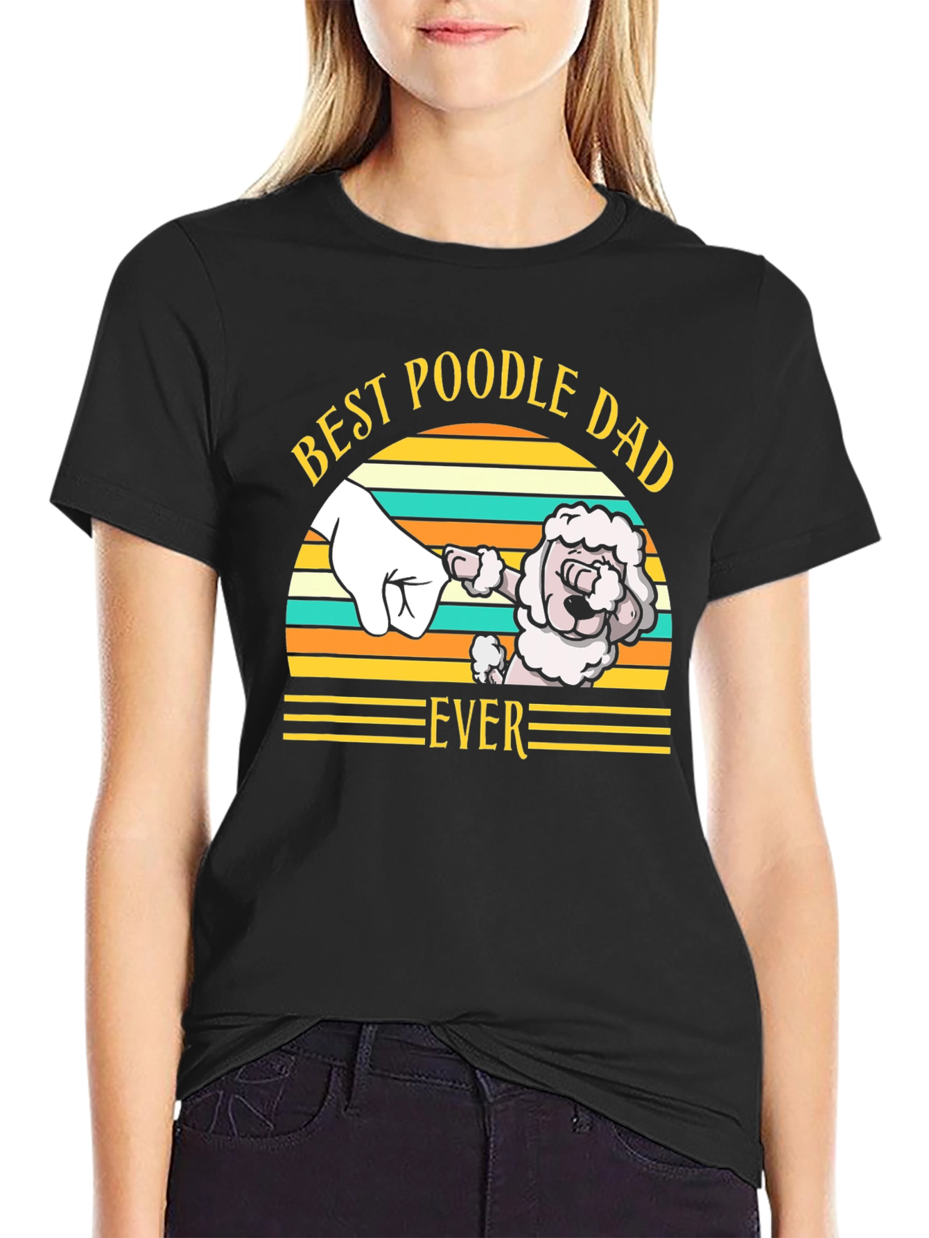 Best Poodle Dad Ever T-Shirt Dog Lover Tee