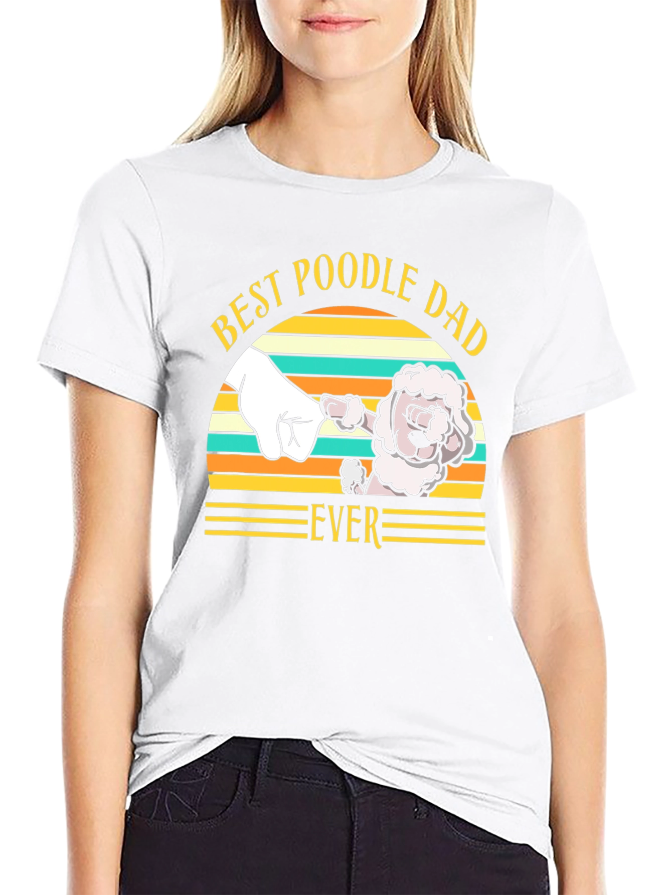 Best Poodle Dad Ever T-Shirt Dog Lover Tee