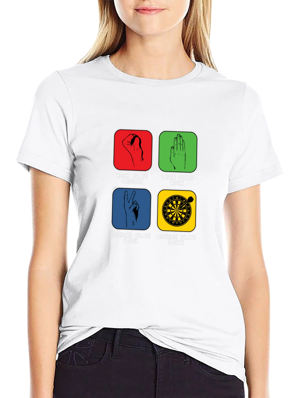 Rock Paper Scissors Darts Graphic Tee