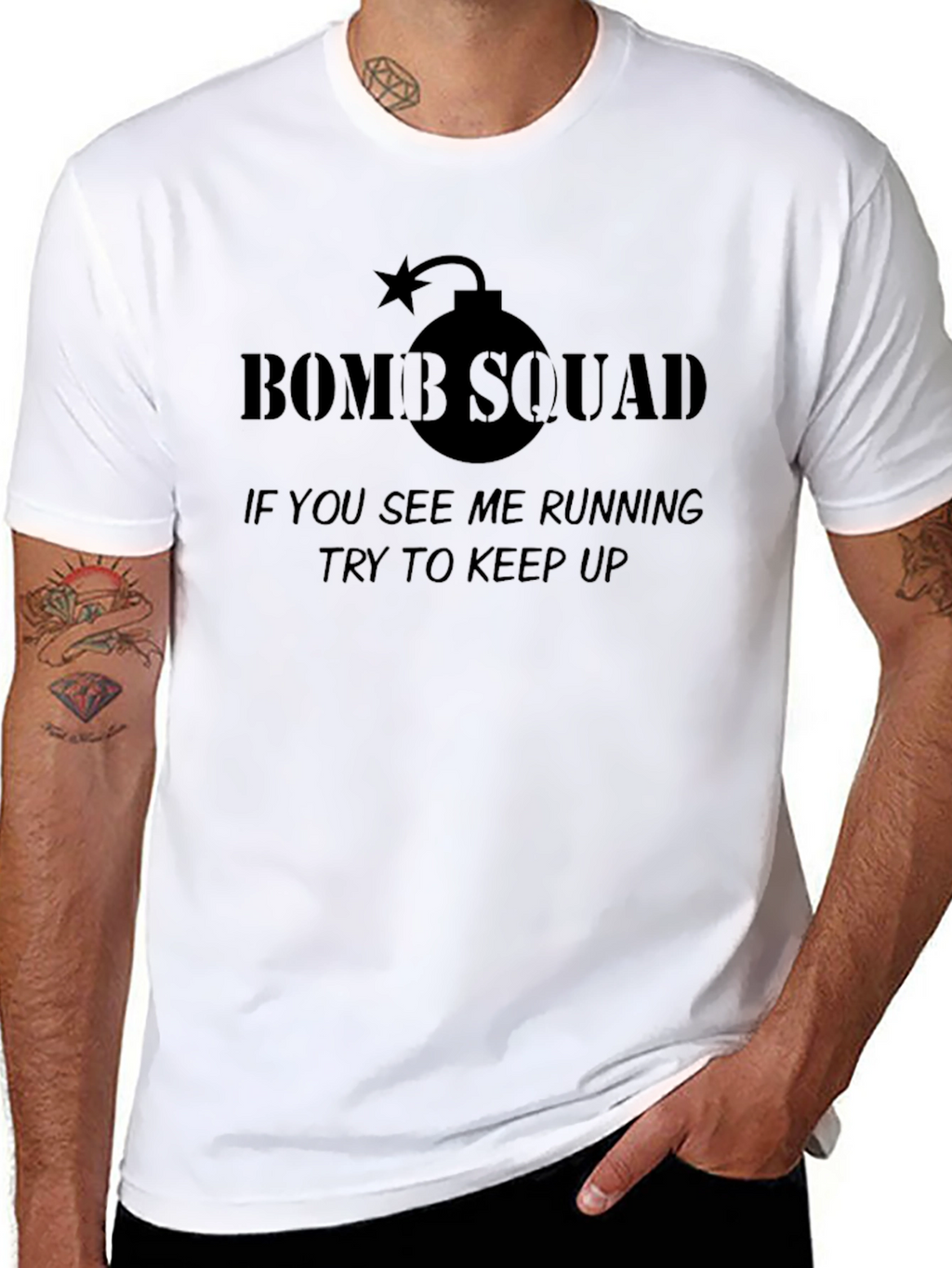 Bomb Squad Graphic T-Shirt - Humorous Running Tee
