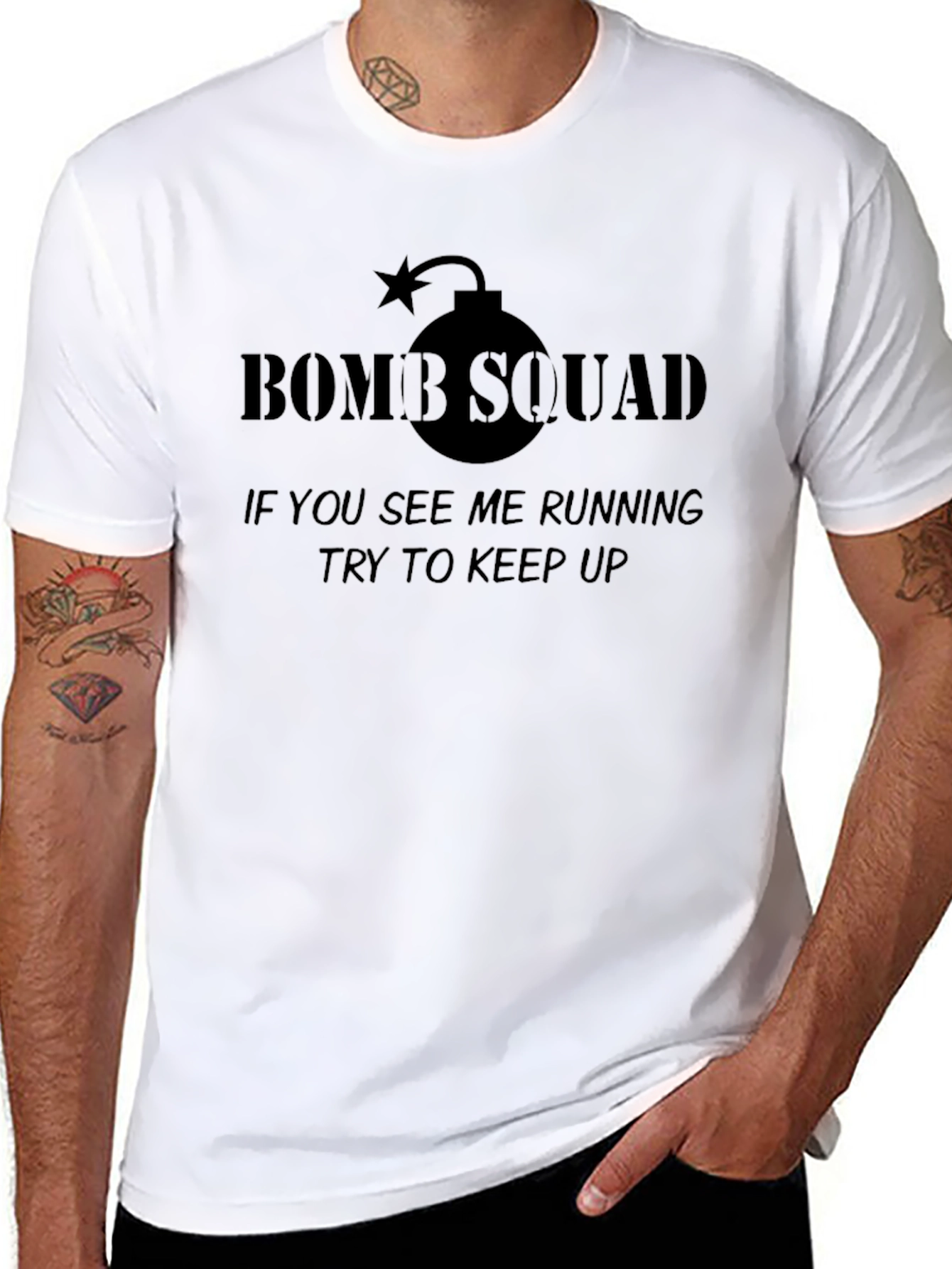 Bomb Squad Graphic T-Shirt - Humorous Running Tee