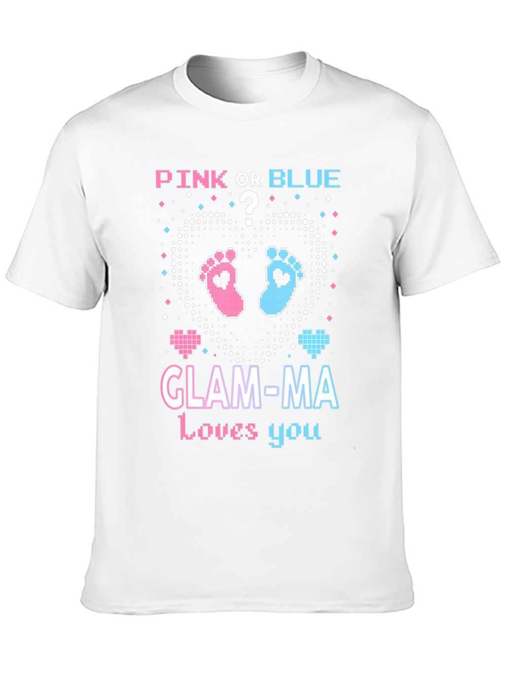 Pink or Blue Glam-Ma Gender Reveal T-Shirt