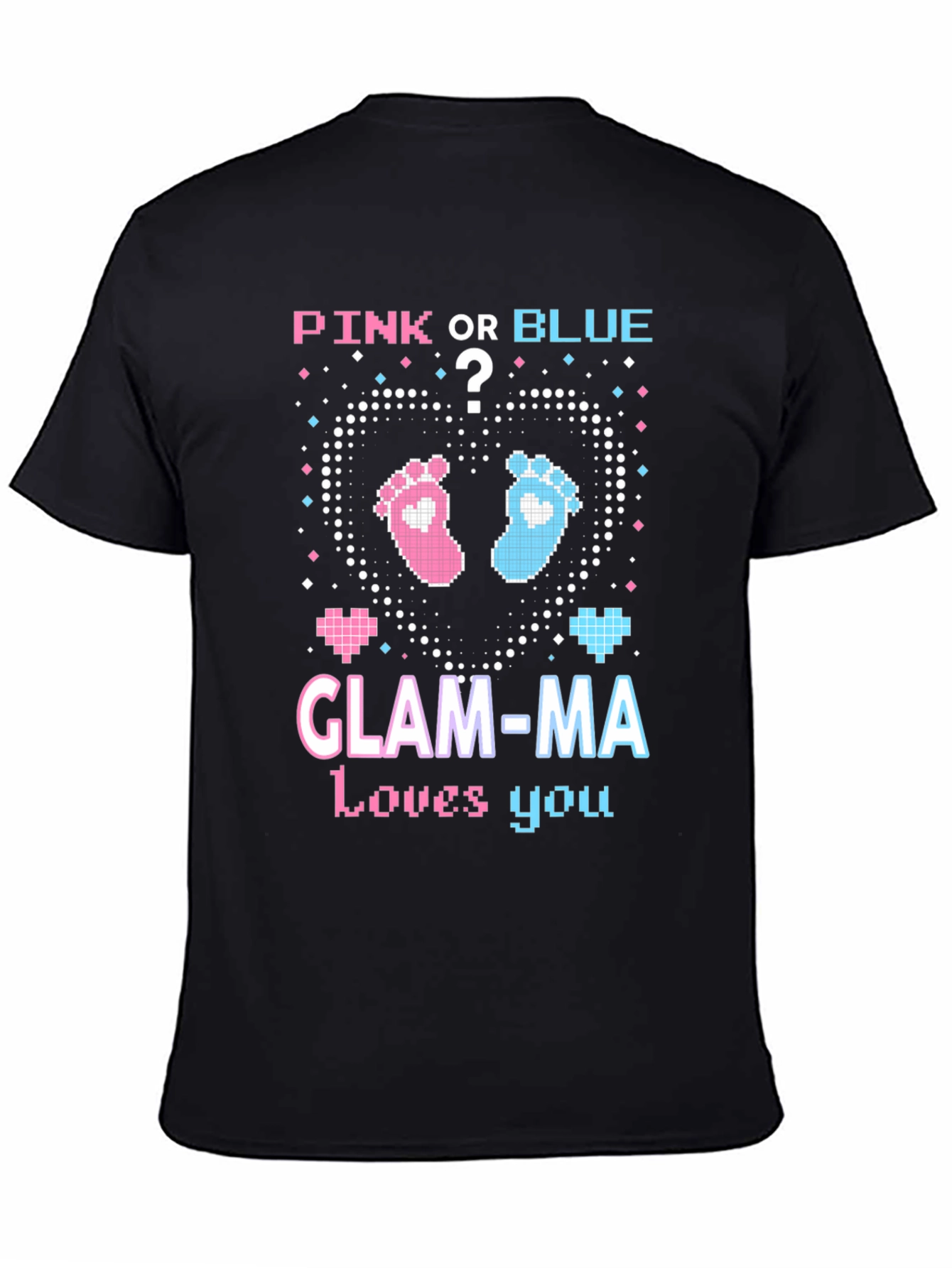 Pink or Blue Glam-Ma Gender Reveal T-Shirt