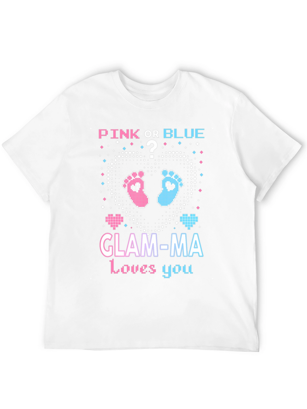 Pink or Blue Glam-Ma Gender Reveal T-Shirt