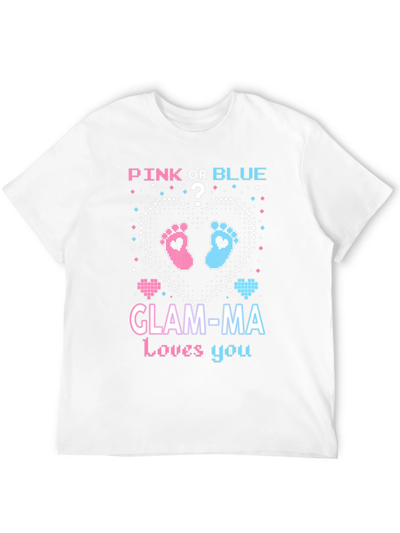 Pink or Blue Glam-Ma Gender Reveal T-Shirt