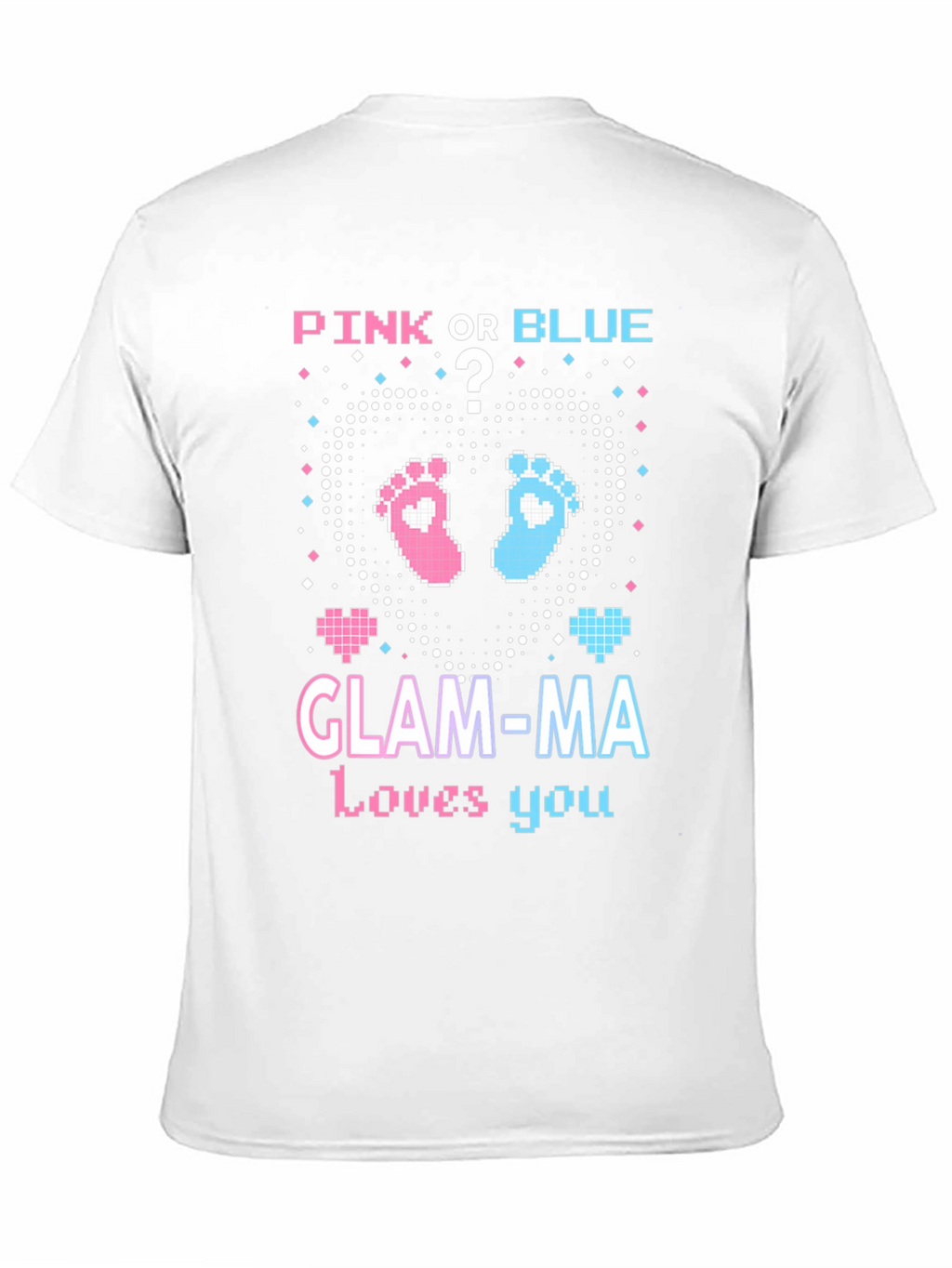 Pink or Blue Glam-Ma Gender Reveal T-Shirt