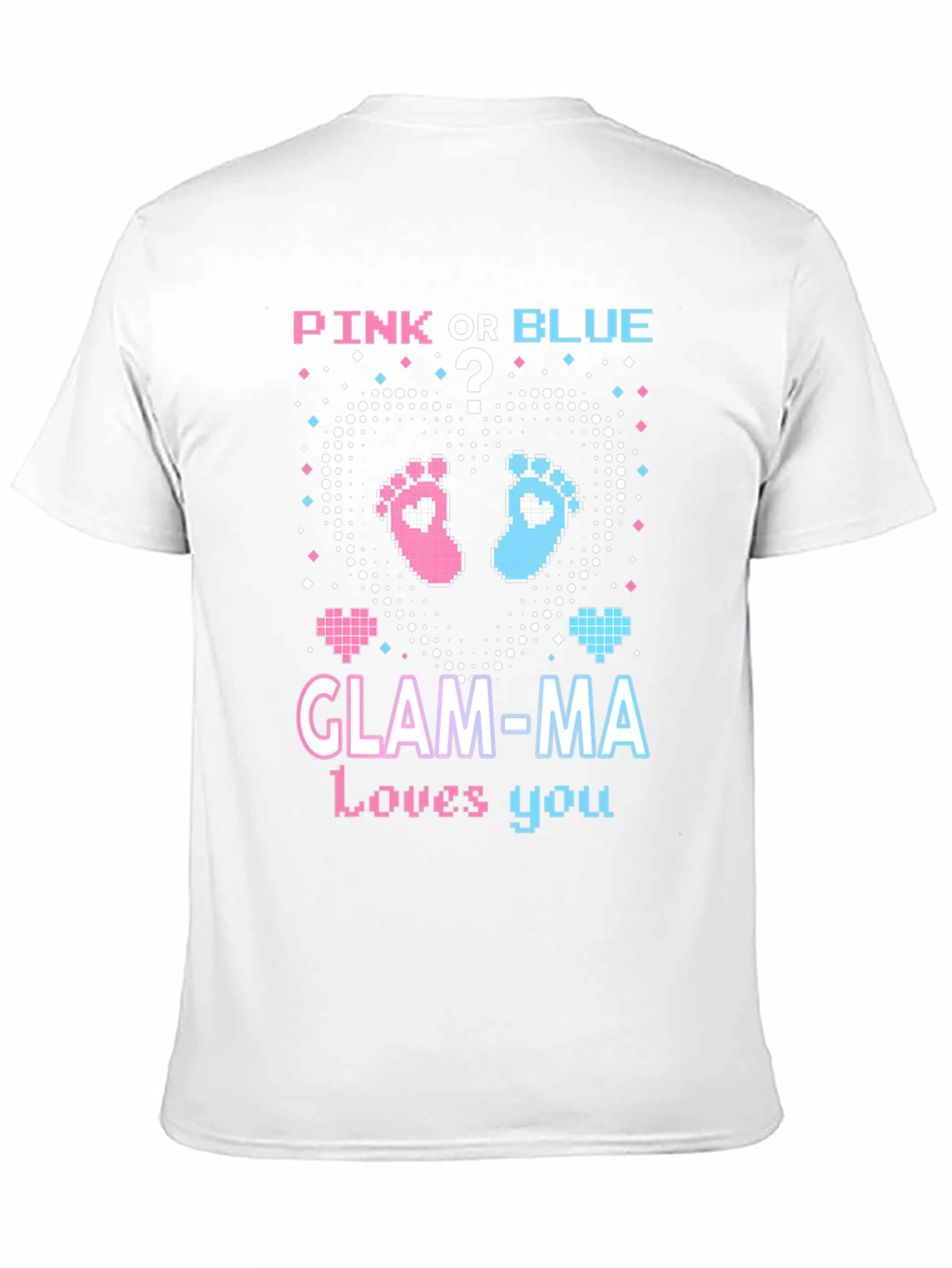 Pink or Blue Glam-Ma Gender Reveal T-Shirt