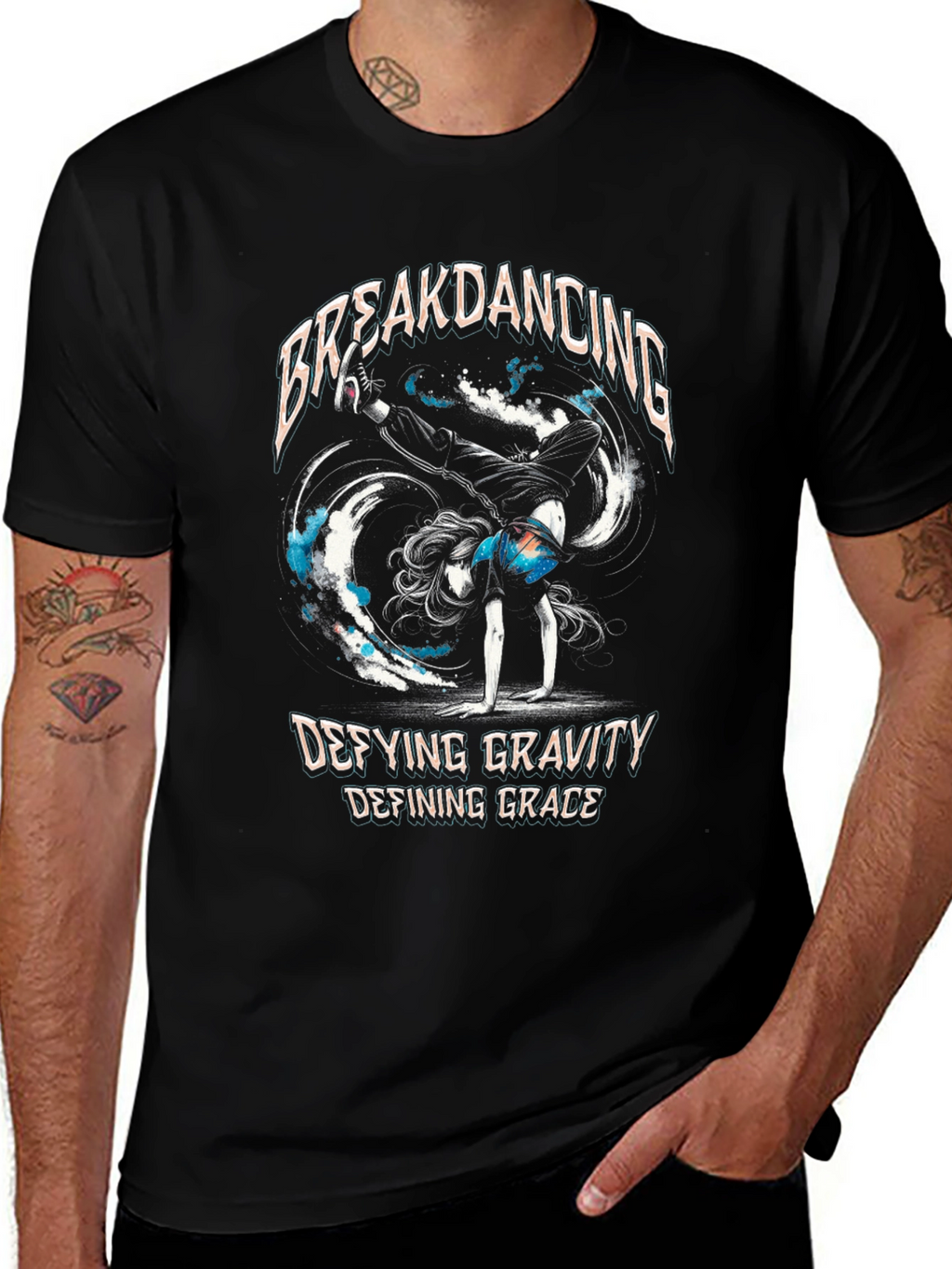 Breakdancing Defying Gravity Graphic Tee