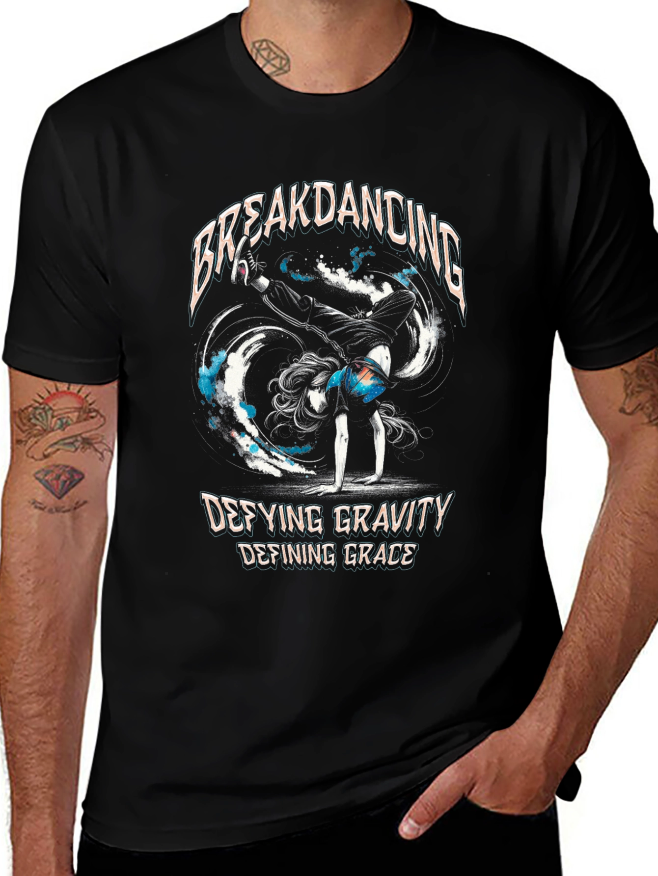 Breakdancing Defying Gravity Graphic Tee