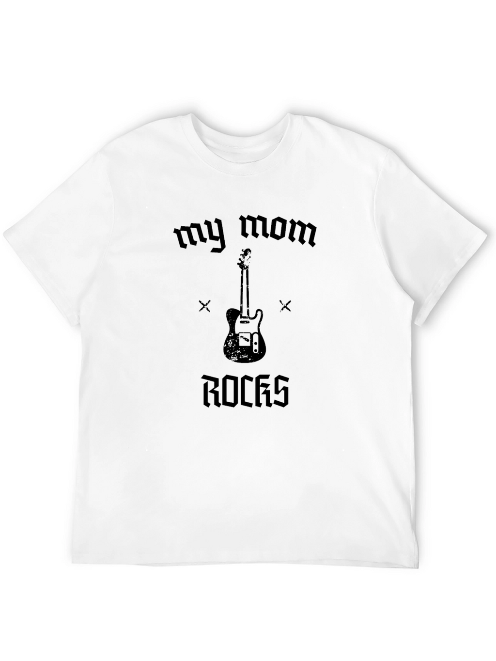 My Mom Rocks Guitar T-Shirt - Unisex Black Tee