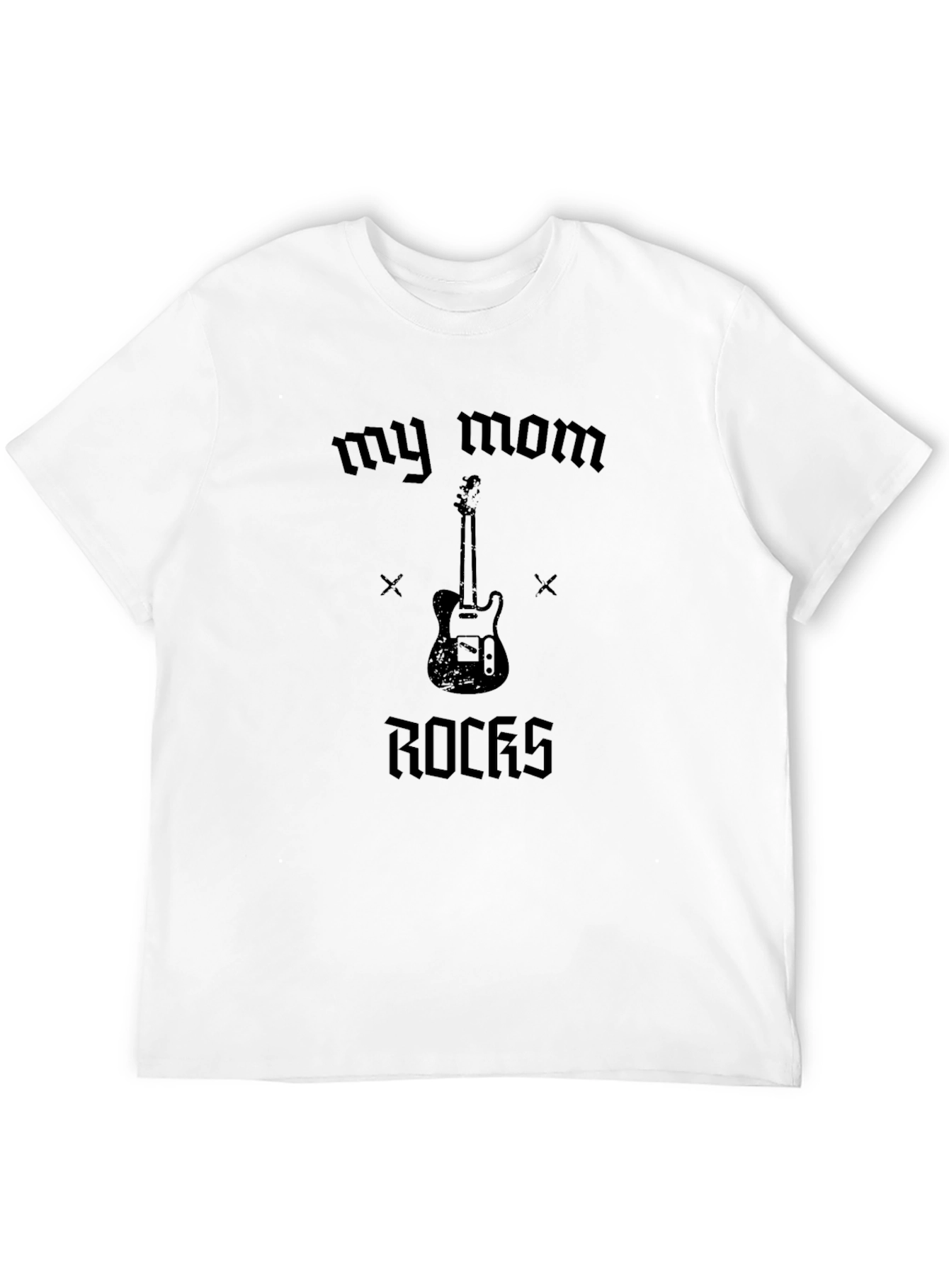 My Mom Rocks Guitar T-Shirt - Unisex Black Tee