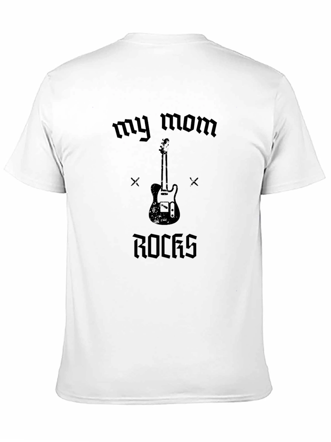 My Mom Rocks Guitar T-Shirt - Unisex Black Tee
