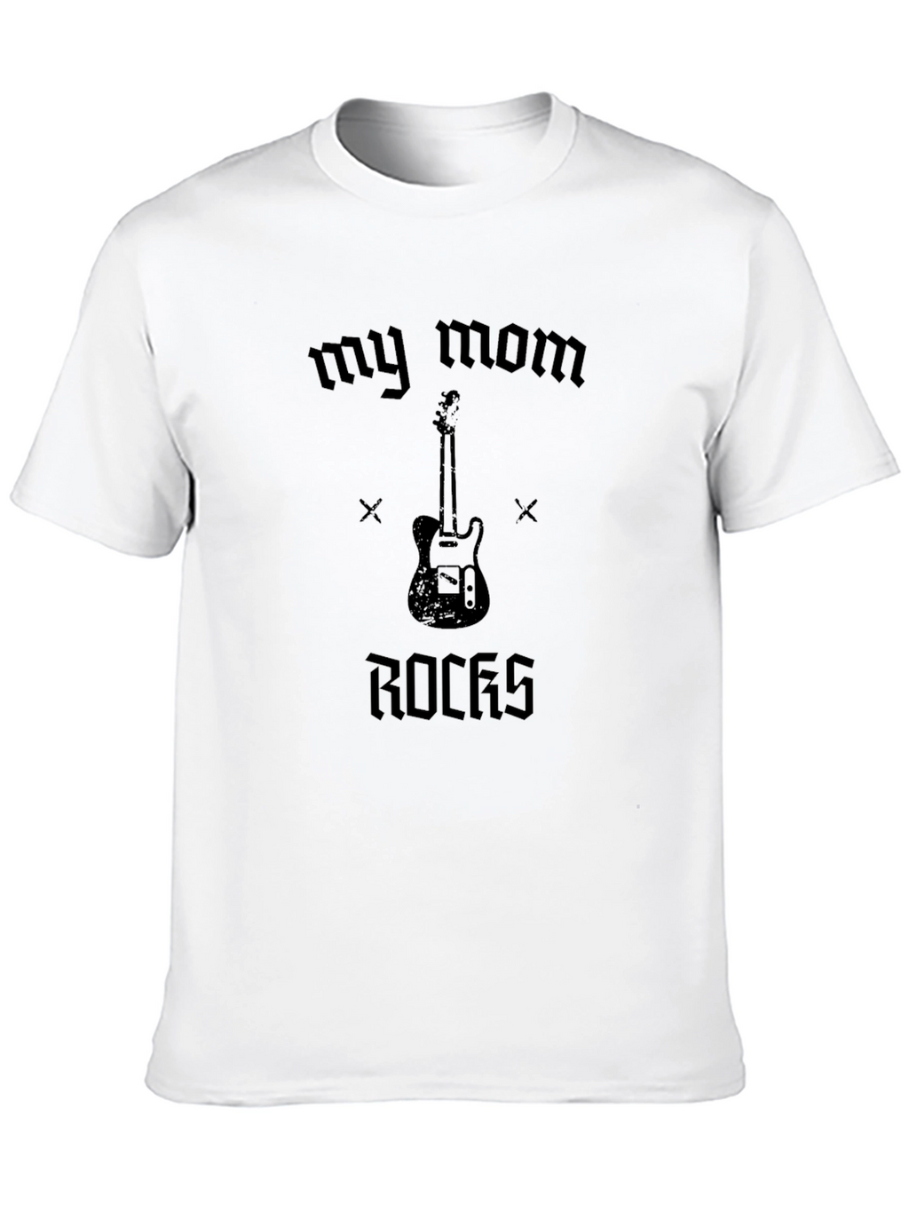 My Mom Rocks Guitar T-Shirt - Unisex Black Tee