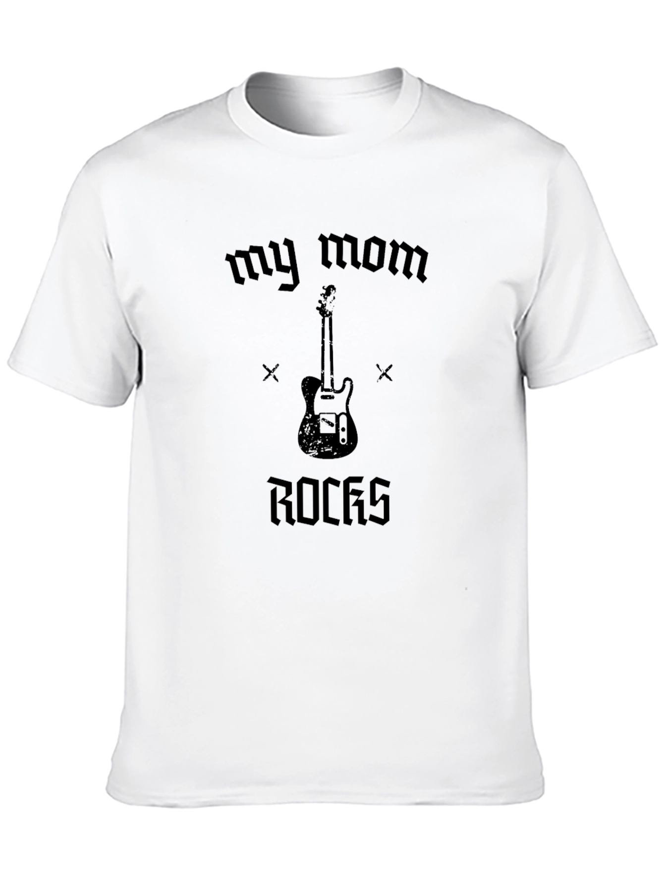 My Mom Rocks Guitar T-Shirt - Unisex Black Tee