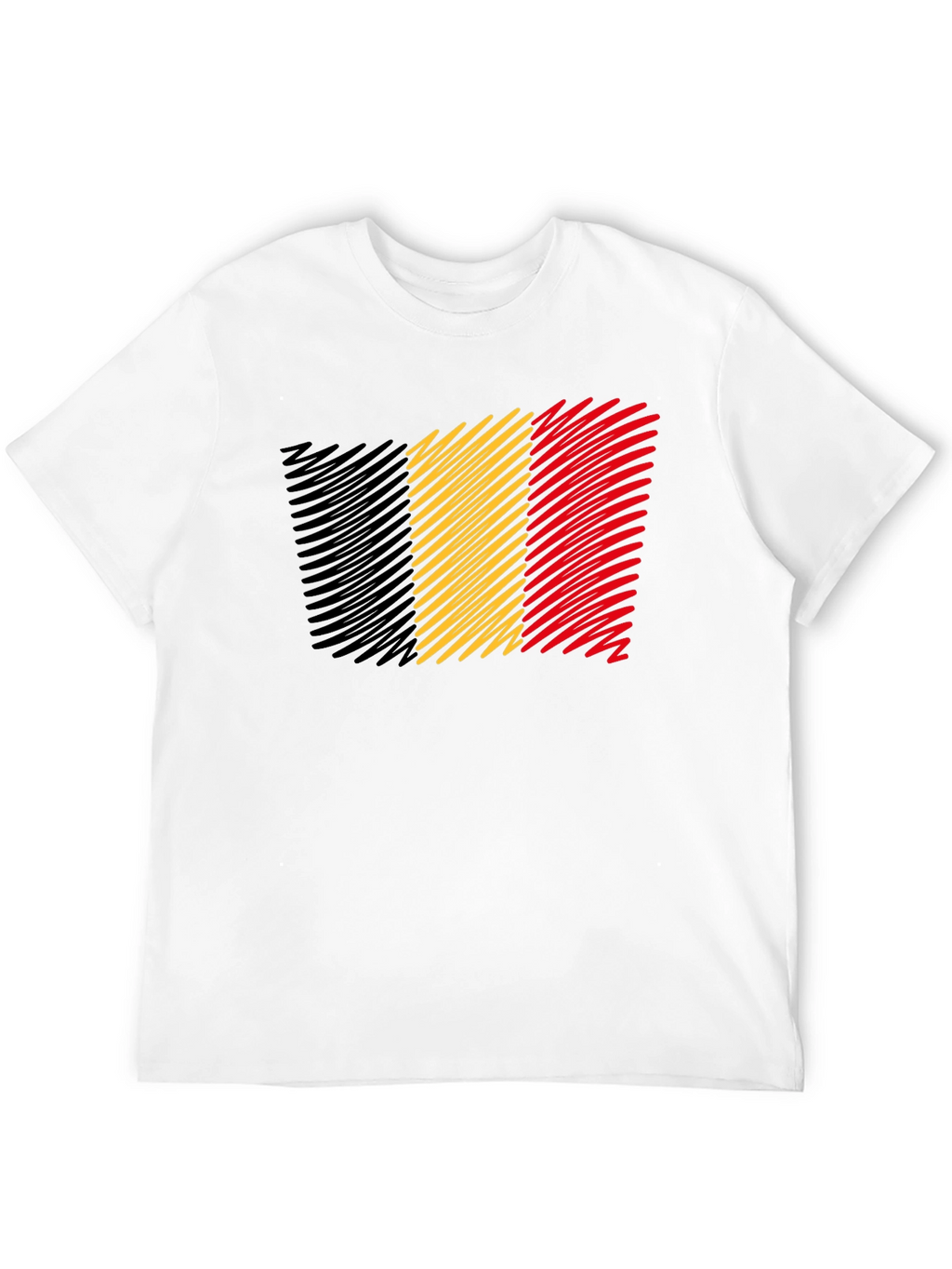 Belgium Flag T-Shirt - Mens Black Tee