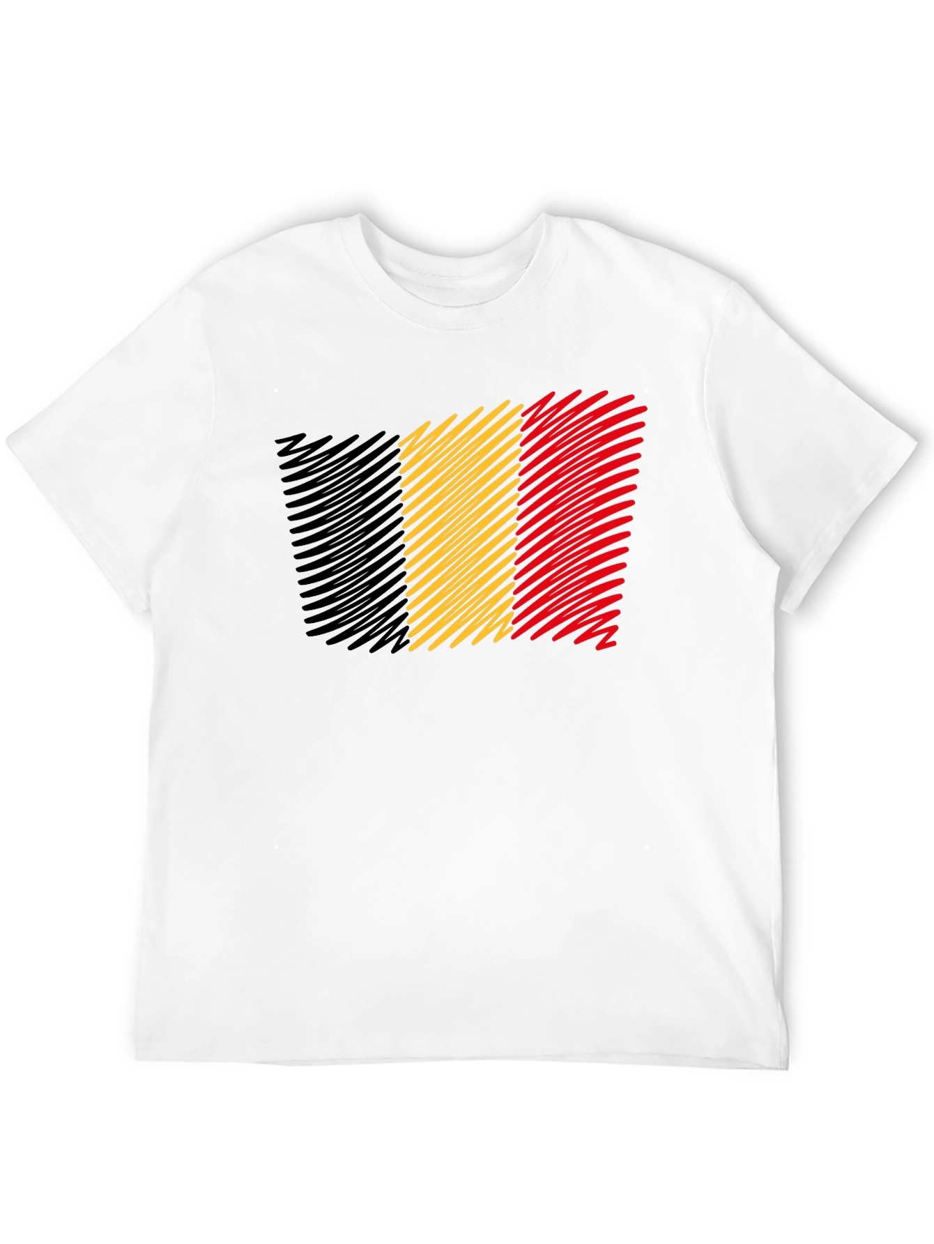 Belgium Flag T-Shirt - Mens Black Tee