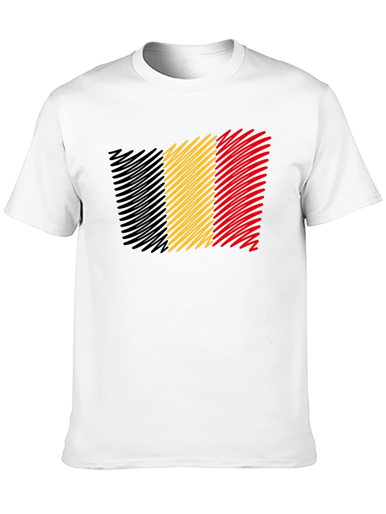 Belgium Flag T-Shirt - Mens Black Tee