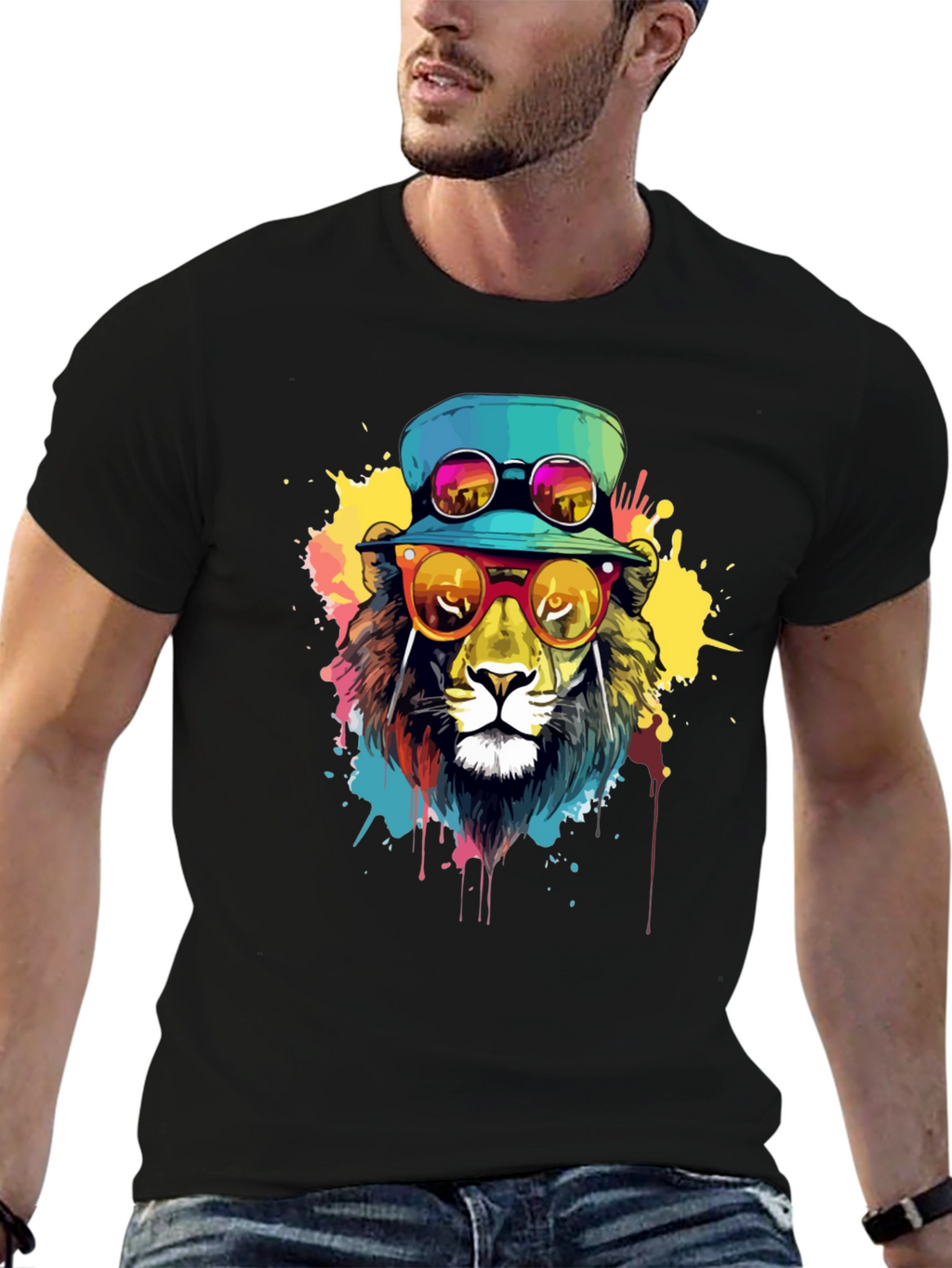 Cool Lion Graphic Tee - Trendy Streetwear