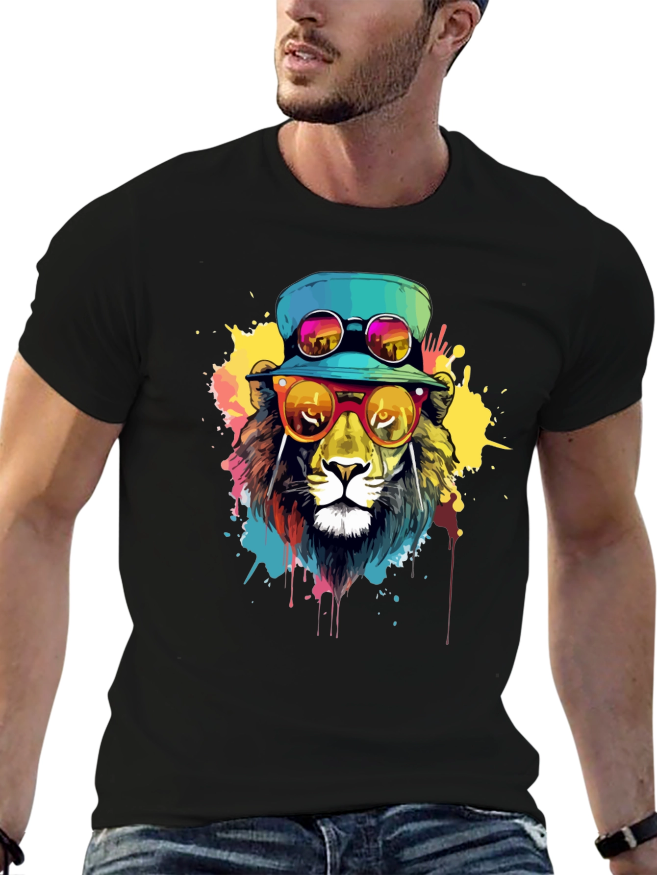 Cool Lion Graphic Tee - Trendy Streetwear