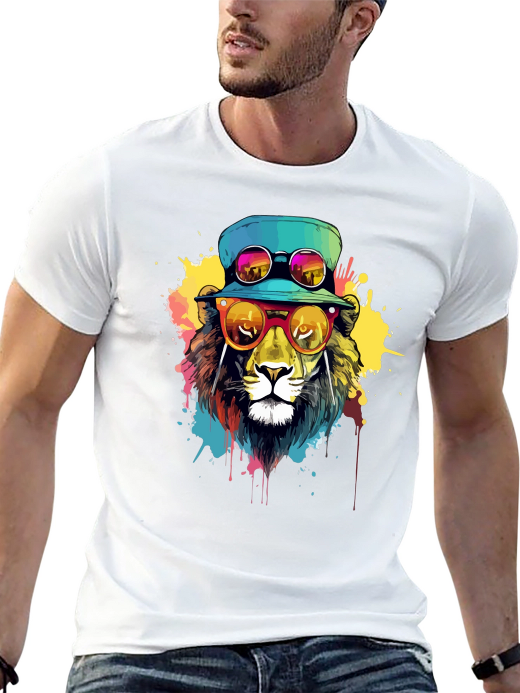 Cool Lion Graphic Tee - Trendy Streetwear