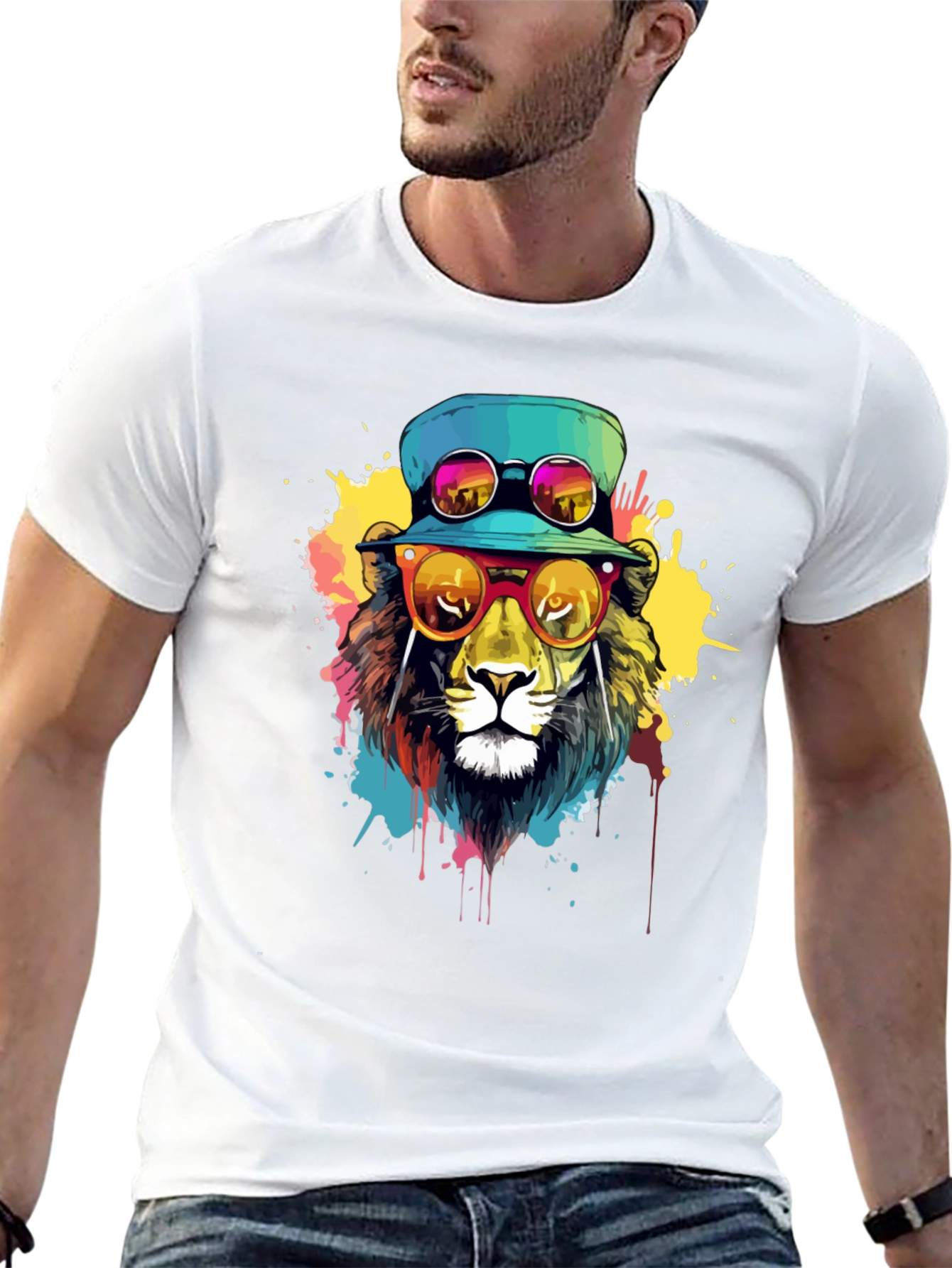 Cool Lion Graphic Tee - Trendy Streetwear