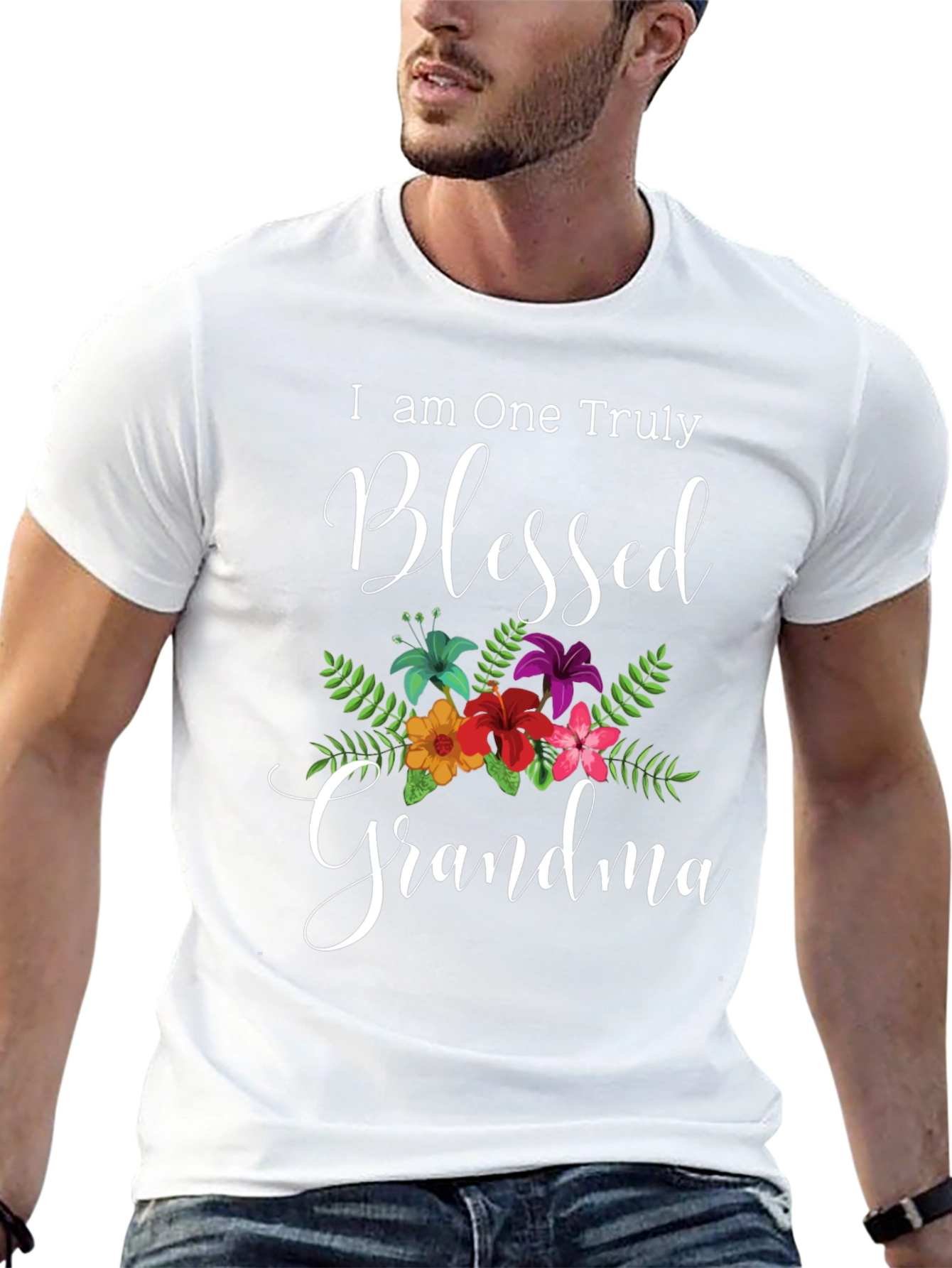 Blessed Grandma T-Shirt - Floral Design