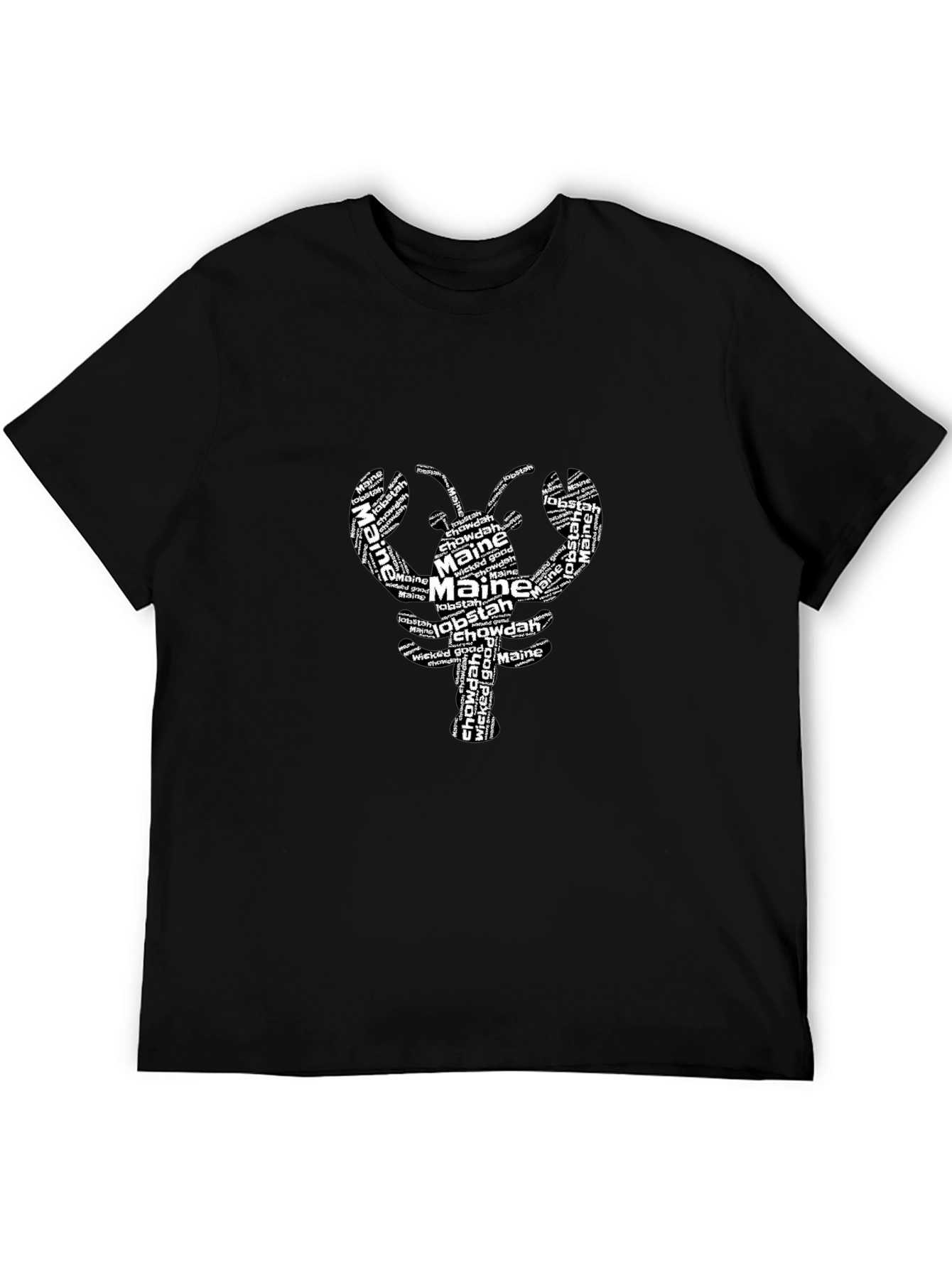 Maine Lobster Word Art Tee - Chowdah Lobster T-Shirt
