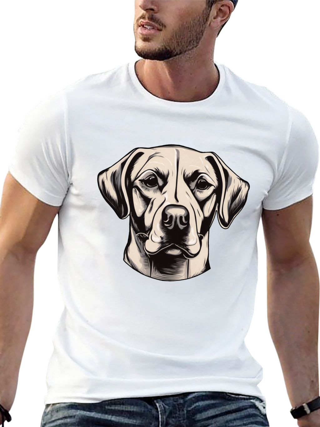 Cool Dog Graphic Black T-Shirt