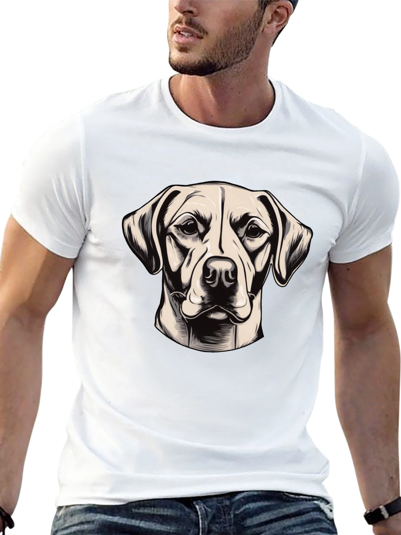 Cool Dog Graphic Black T-Shirt