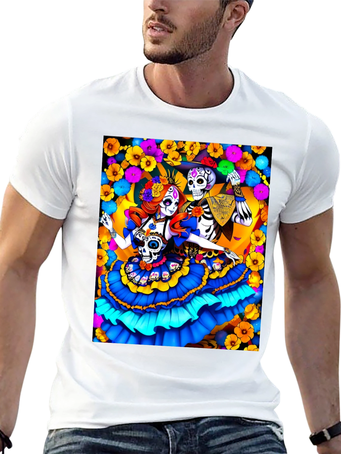 Day of the Dead Skeleton Couple T-Shirt