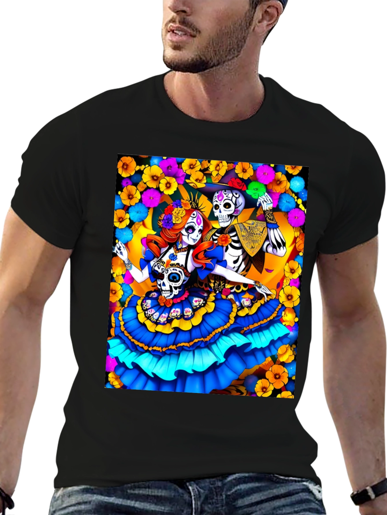 Day of the Dead Skeleton Couple T-Shirt