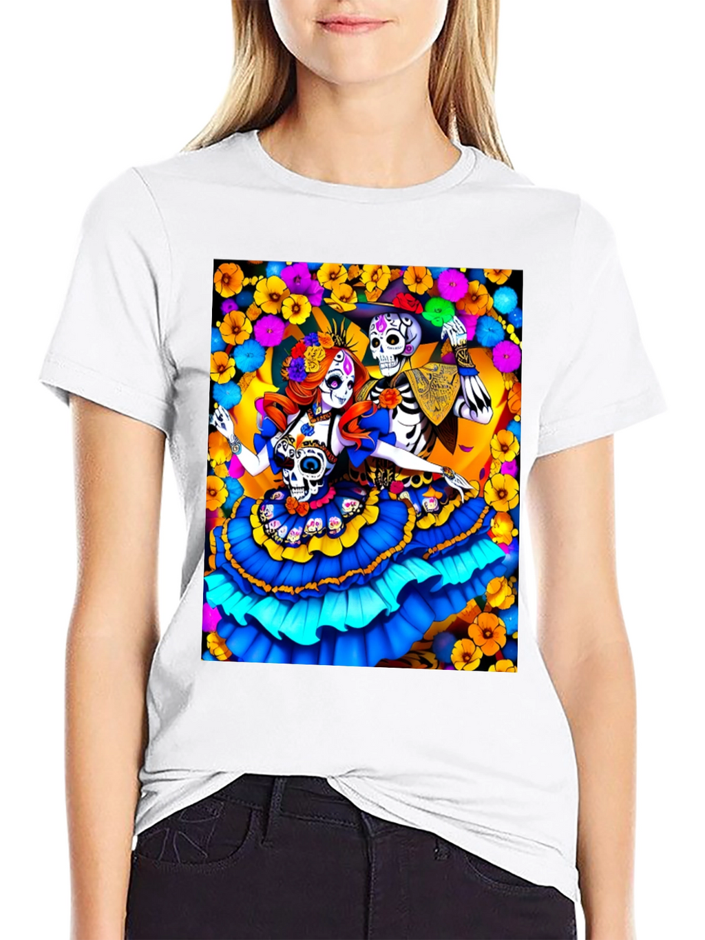 Day of the Dead Skeleton Couple T-Shirt