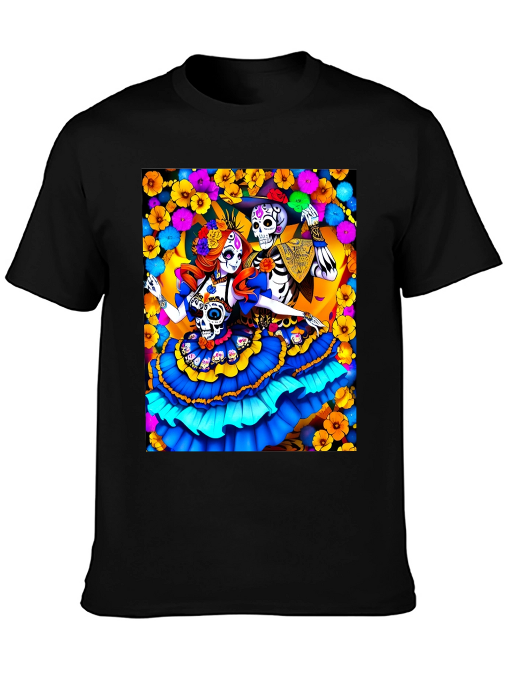 Day of the Dead Skeleton Couple T-Shirt