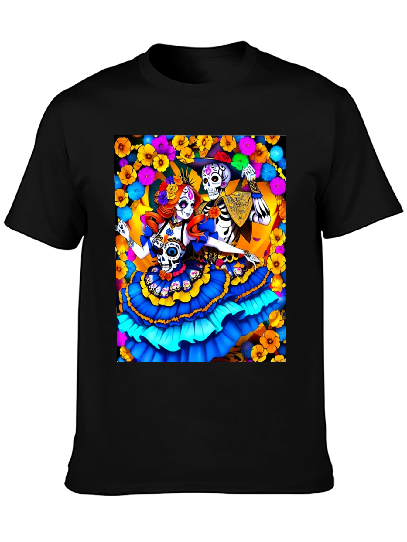 Day of the Dead Skeleton Couple T-Shirt
