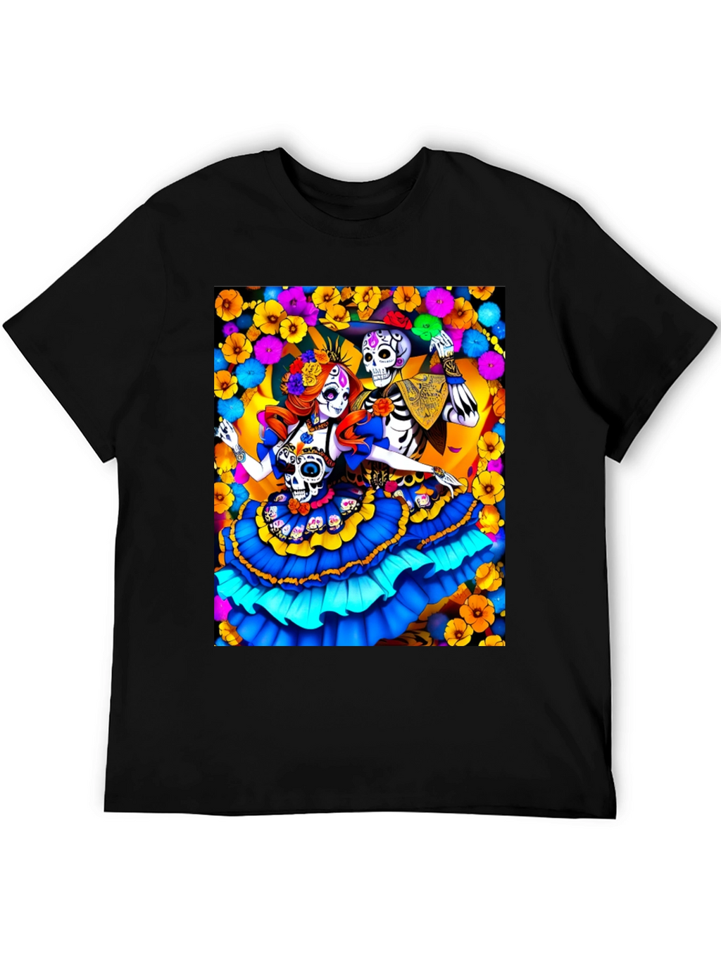 Day of the Dead Skeleton Couple T-Shirt