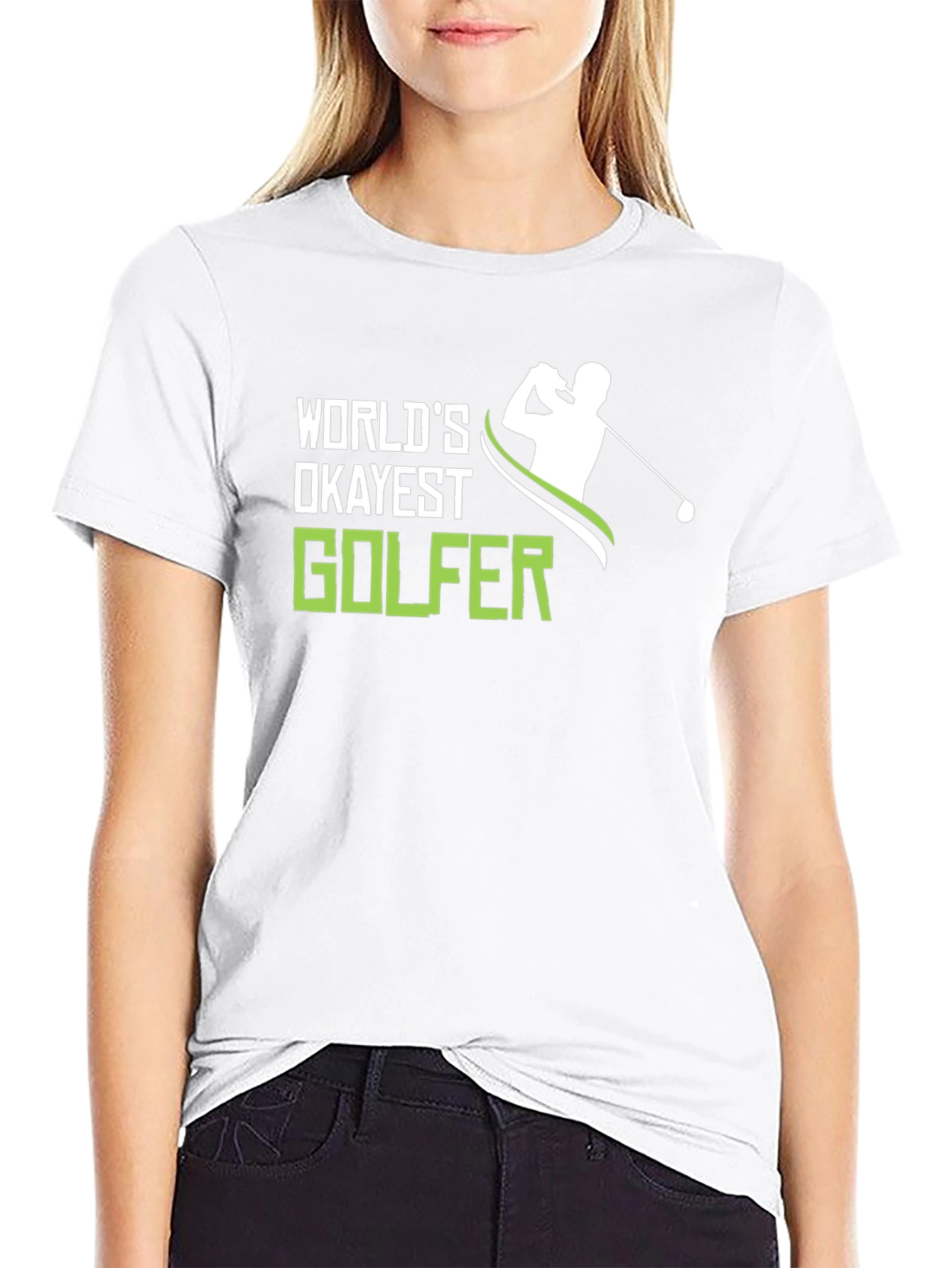 Worlds Okayest Golfer T-Shirt - Funny Golf Tee