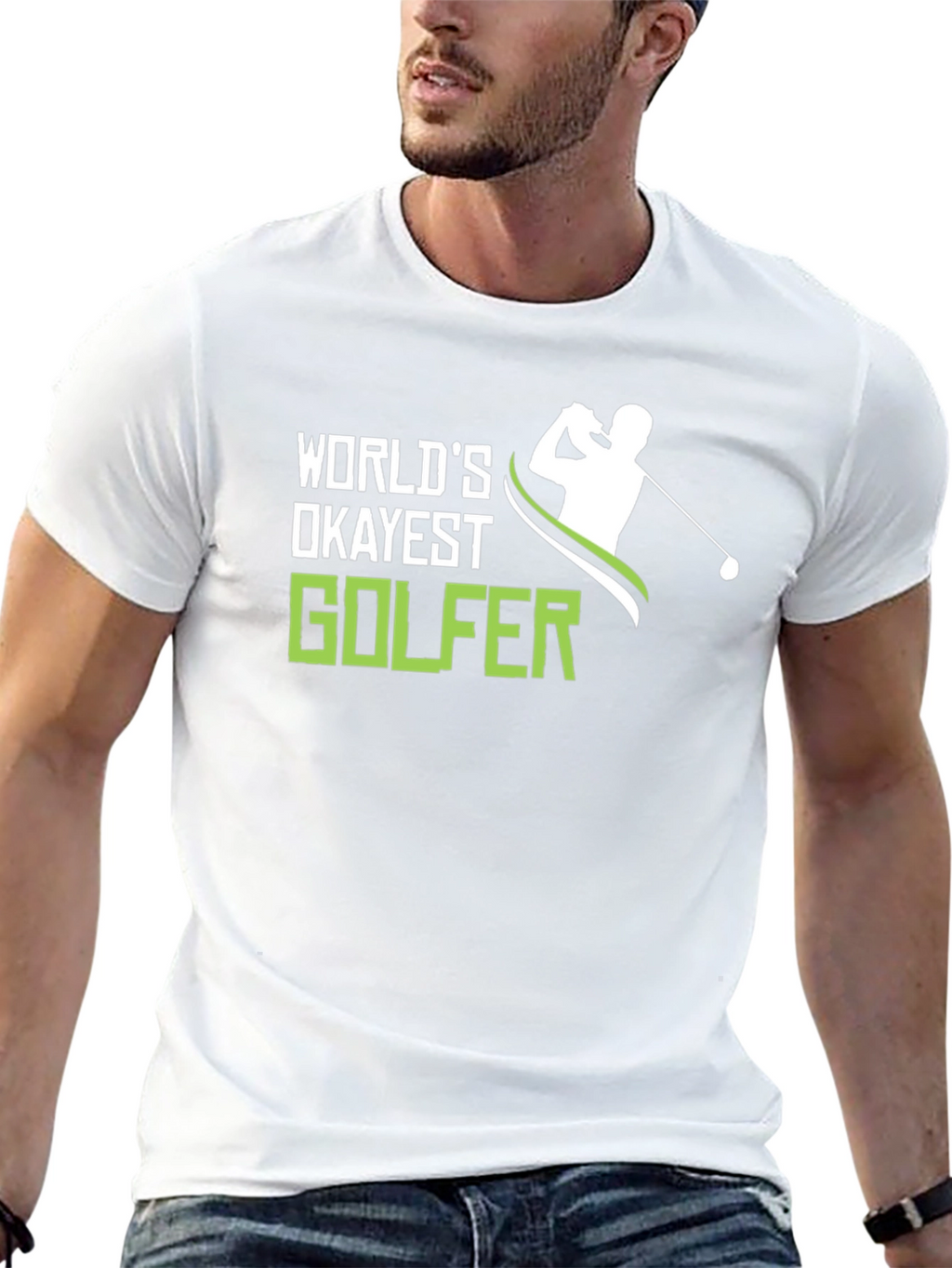 Worlds Okayest Golfer T-Shirt - Funny Golf Tee