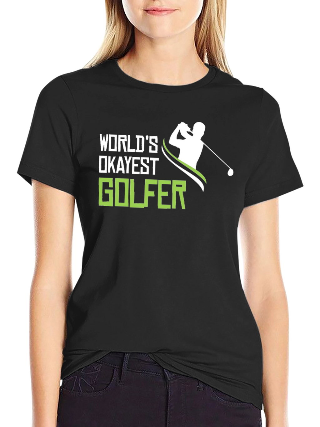 Worlds Okayest Golfer T-Shirt - Funny Golf Tee