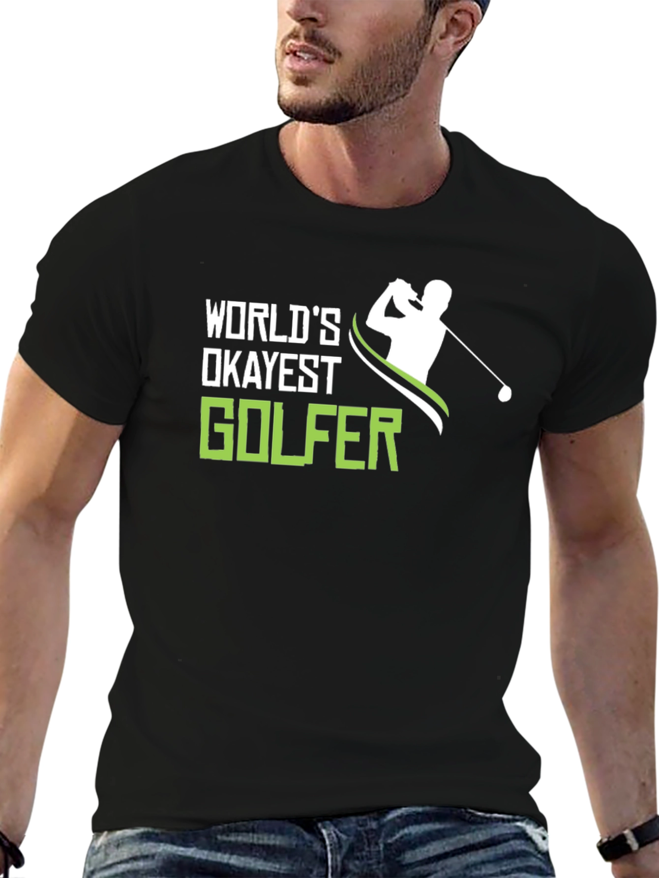 Worlds Okayest Golfer T-Shirt - Funny Golf Tee