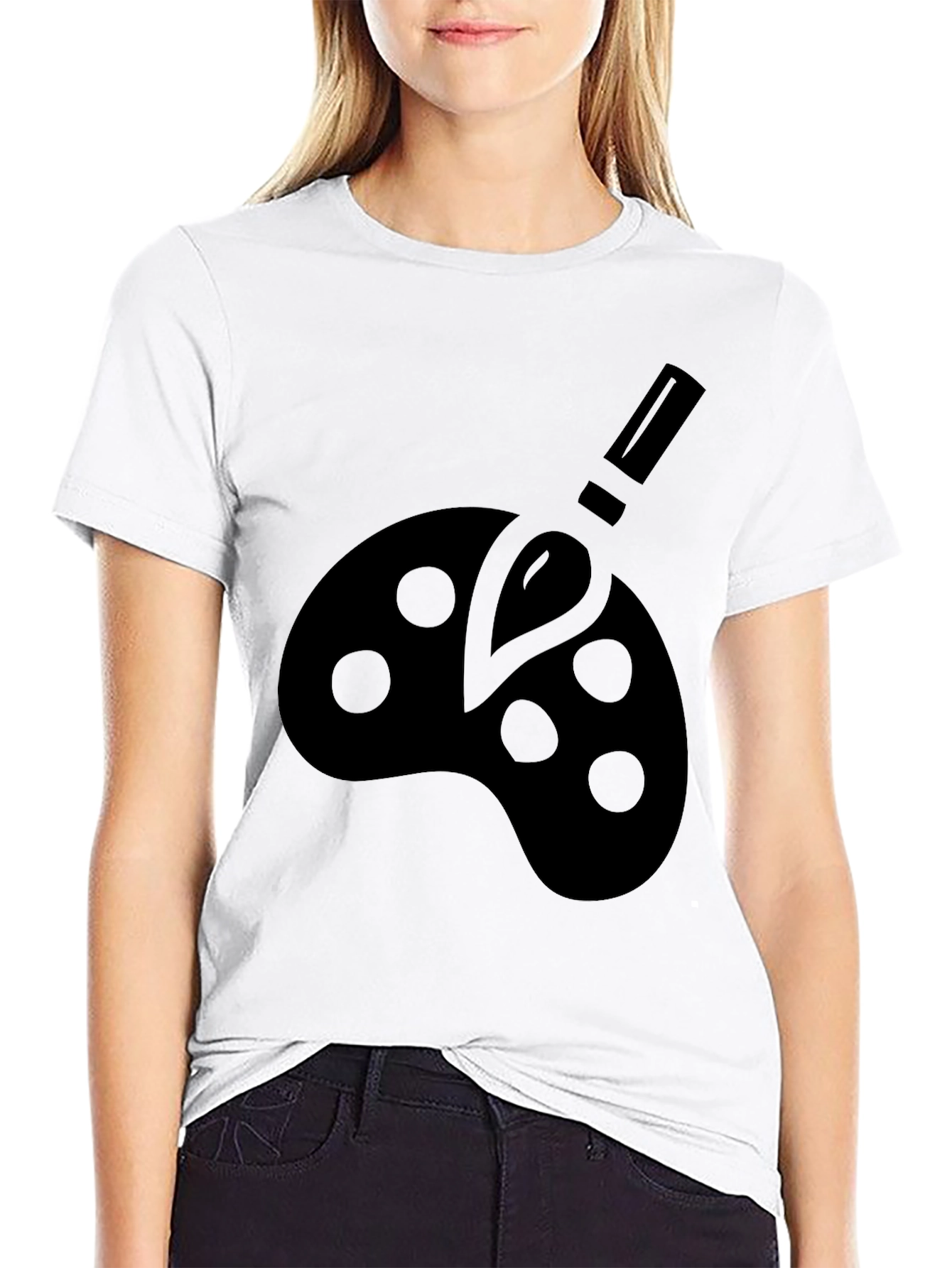 Artist Palette Tee - Brush & Color Splash Design