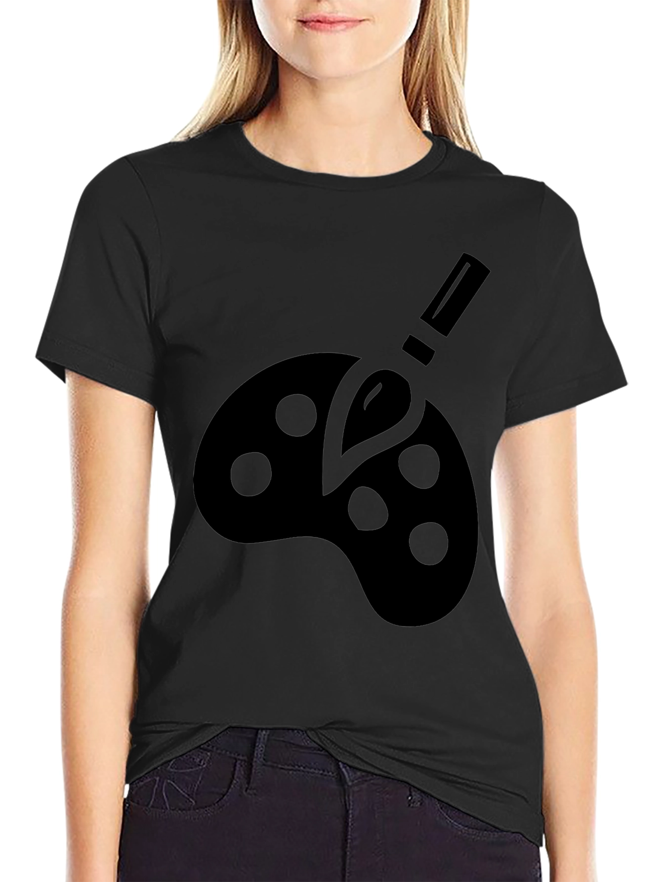 Artist Palette Tee - Brush & Color Splash Design